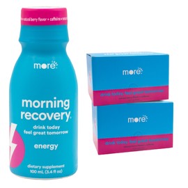 Morning Recovery, Electrolyte with Energy, Milk Thistle Drink Proprietary Formulation to Hydrate While Drinking for Morning Recovery, Highly Soluble Liquid DHM, Berry, Pack of 24