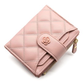 LJCZKA Small PU Leather Wallet for Women, Small Compact Leather Purse RFID Blocking Large Capacity, 13 x 10 x 2.5 cm