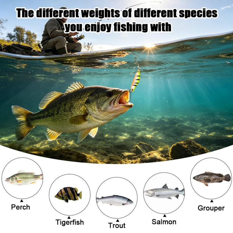 mizikuu 43 Pieces Fishing Trout Spoon, 2 g 2.5 g