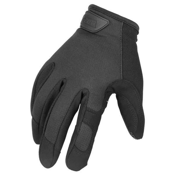 OZERO Work Gloves: Touchscreen Mechanic Glove Flex Extra Grip Non-Slip Palm Performence Gloves for Tactical, Shooting, Hunting, Yard Work for Men and Women 1 Pair (Black, Small)