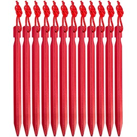 Go Outfitters Premium Aluminum Stakes 12 Pack for Tents, Tarps Camping & Hiking