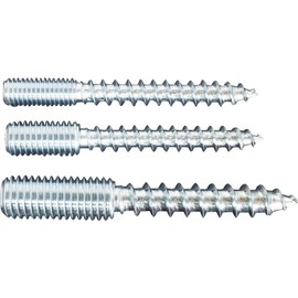 MIYAGAWA FX046-50-PC1 M8 Cross Recessed Stud Wood Screw, Trivalent Chromate, 7X50, 4 Pack