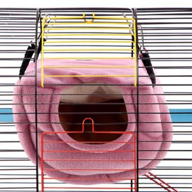 Plush Fluffy Swing Bed for Pet Bird, Parrot Nest, Winter for Parakeet Cockatiel Lovebird for Keepping Your Pet Bird Warm and Comfortable(Small)