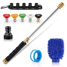 Jet Nozzle Power Washer for Garden Hose, 2026 New Washer Wand with 5 Quick Connect Nozzles, High Pressure Water for Car Washing Patio Garden Outdoor Cleaning
