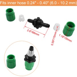 Rierdge 6 Sets Expandable Garden Hose Repair Kit, Dual-Channel Hose Female Male Connectors Compatible with Pocket Hose Expandable 25 50 75 100 FT for 3/4" or 5/8" Garden Hose Fitting