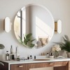 JENBELY 28 Inch Round Frameless Bathroom Mirror, Beveled Bathroom Mirror,