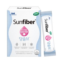 Slex 셀렉스 썬화이버 프리바이오틱스 스틱 리뉴얼 당솔브 스틱 1박스(6.25gX10포) (총 10일분) Selex Sunfiber Prebiotics Stick Renewal Dangsoulve Stick 1 Box (6.25g x 10 Sachets) (Total 10 Days Supply)