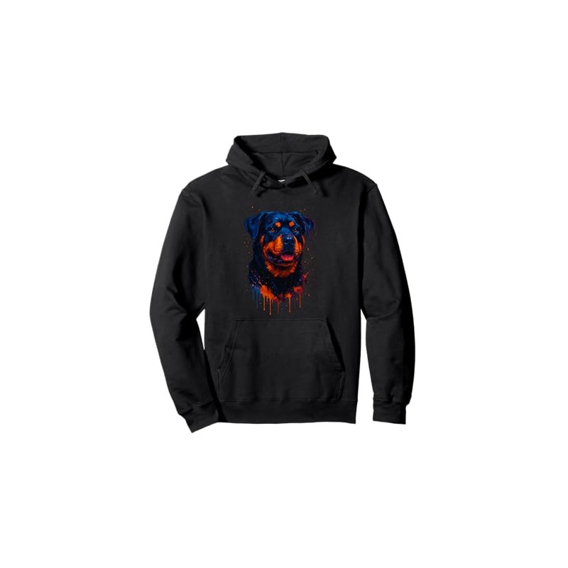 Colorful Rottweiler Pullover Hoodie