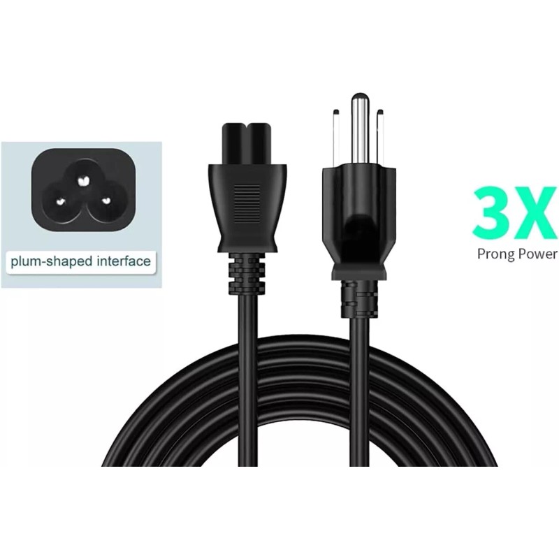 LORDTRONICS AC Laptop Power Cord Cable 3 Prong Mickey Mouse