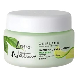 Crema Facial Matificante de Árbol de Té y Limón Love Nature para Piel Grasa