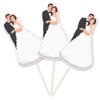 Wedding Cocktail Stick Party Picks Bride and Groom Pack of