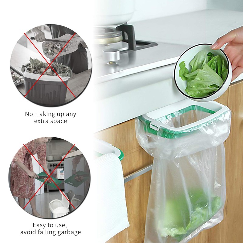 EDOBLUE Portable Trash Bag Holder Hanging Kitchen Cupboard Door Back