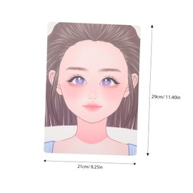 NUOBESTY 2pcs Face Painting Practice Board Washable and Reusable Template for Makeup Artists Sturdy Pet Material for Skill Enhancement and Simulation Drawing