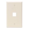 Leviton 41080-1TP 1-Port QuickPort Wall Plate, Light Almond