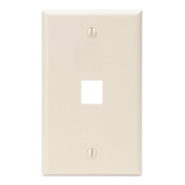 Leviton 41080-1TP 1-Port QuickPort Wall Plate, Light Almond