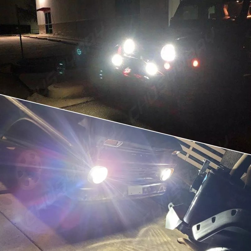 CHUSYYRAY Pair 7 inch Round LED Headlights HILo Beam For