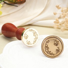 Letter Wax Seal Stamp Kit, SWANGSA 3D Floral Initial Alphabet C Sealing Stamp and 200pcs Sealing Wax Beads Kit for Wedding Invitations Cards Envelopes