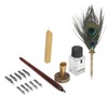Feather Pen Exquisite Pattern Quaint Texture Comfortable Grip Stainless Steel