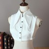 Nawwgy Women Vintage Wide Lapel False Fake Collar Button Detachable