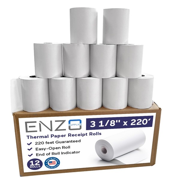 3 1/8'' x 220 Premium USA Made Thermal Rolls |