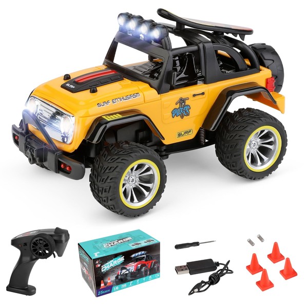 LEOSO Wltoys 32221 RC Car 1/32 RC Crawler 25km/h Brushed RC Cars 2.4GHz RC Rock Crawler 2WD Remote Control Car All-Terrain TPR Tires RC Car Gifts…