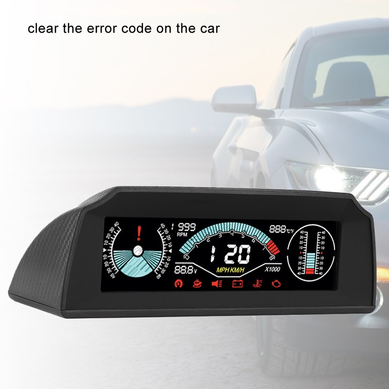 Computer Head Up Display Slope Meter Car Speedometer Compass Display