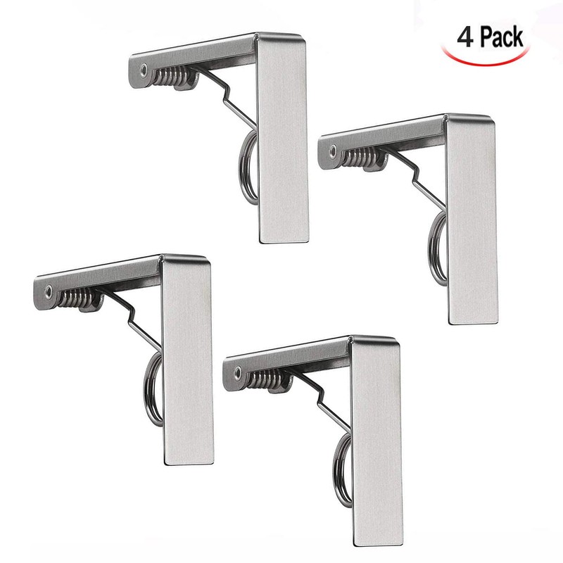Xrten 4Pcs Tablecloth Clips, Tablecloth Clips for Outdoor Adjustable Table