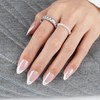 Canvalite French Tip Press On Nails Short, Chrome Almond Press
