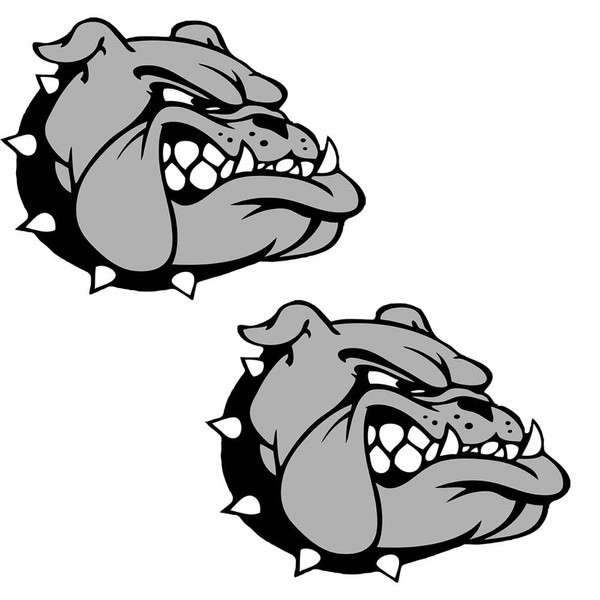 Biomar Labs 2 x Vinyl Evil Bulldog Dog Animal Sticker