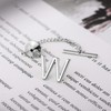AMITER Men Tie Tack, Initial A-Z Silver Tie Pin with