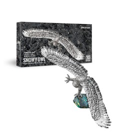 Piececool 3D Metal Puzzles for Adults, Snowy owl Model Kits Christmas Birthday Gifts