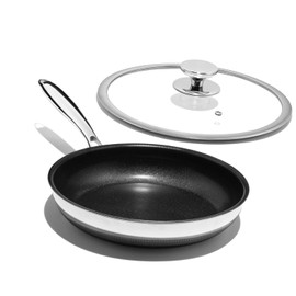 ThierryVuiton Nonstick Frying Pan Set – 10" Titanium Ceramic Skillet with Lid, Stay-Cool Handle,PFAS, PTFE, PFOA-Free, Non-Toxic, Dishwasher & Oven Safe, Compatible with All Cooktops