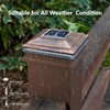 Solar Post Cap Lights,Outdoor Deck Fence Post Lights,Powerful Lithium Battery