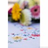 Vervaco Stamped Tablecloth Cross Stitch Kit 32"X32"-Fresh Flowers -V0169697