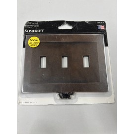Somerset Contemporary Metals Triple Toggle Wall Plate Oil Rubbed Bronze 662676