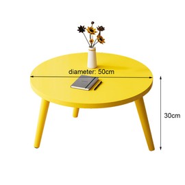 MTSDM Patio Side Table, Round Side Table, Bay Window Desk Small Coffee Desk, Modern Home Decor for Living Room, Bedroom and Balcony, Easy in Assembly