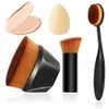 Set 4 Aplicadores Maquillaje Brochas Esponja Belleza Polvo Base Corrector