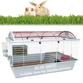 Living World - Deluxe Hybrid Habitat, Large - Rabbit, Guinea Pig, Chinchillas, and Small Animal Cage