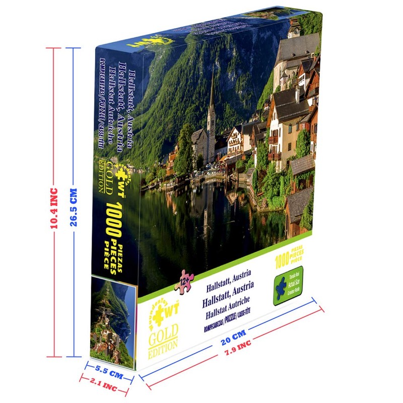 Jigsaw Puzzle 1,000 Piece Puzzle Hallstat, Austria Gold Edition