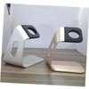 CAXUSD 2pcs Aluminium Alloy Watch Charging Stand Holder Silver Convenient