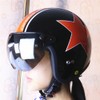 Universal 3 Snap Retro Helmet Visor Windproof Sun Shield Half