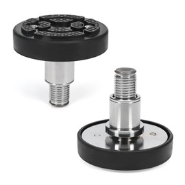 Atesilor 2pcs 38mm Shaft Screw Up Car Lift Feet Pads, 4-9cm Plus-High Car Lift Rubber Tray, Car Heightening Feet Tray for Car Lift Bridge Jack Stable Support