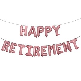 Set of 15 Happy Retirement Balloons Party Decorations The Legend Has Retired Balloons Happy Retirement Banner Balloons (RETIREMENT Pink)
