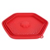 Red Silicone Microwave Splatter Cover with Handle Collapsible Microwave Food