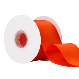 Ribbonitlux 3" wide Double Face Satin Ribbon 25 Yards (761-Autumn Orange）, Set For Bow, Party Decor, Sewing Applications, Wedding and Craft