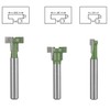 TOTOWOOD Keyhole Router Bits Set, 1/4" Shank Router Bit Set