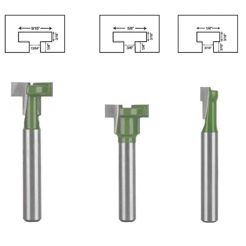 TOTOWOOD Keyhole Router Bits Set, 1/4" Shank Router Bit Set