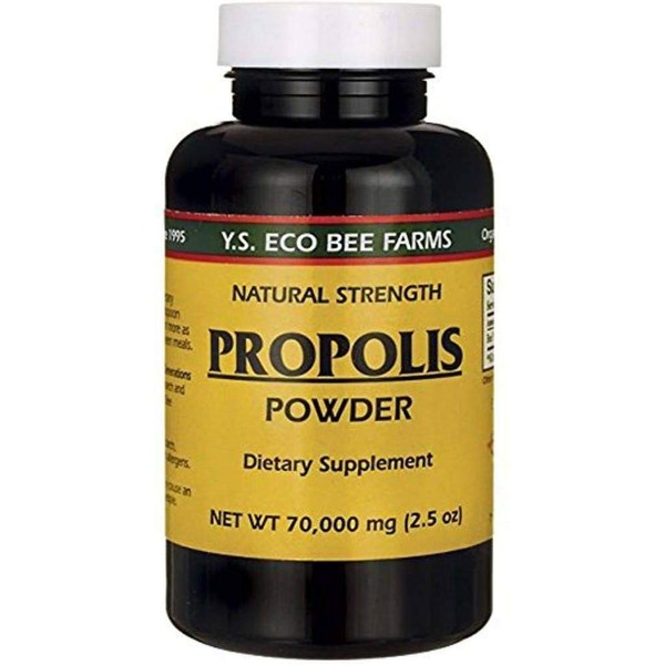 YS Royal Jelly/Honey Bee - Propolis Powder, 70,000 mg, 2.5 oz Powder