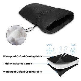 Outdoor Faucet Cover Socks for Winter Freeze Protection, Homsky 28" L x 15" W Large Faucet Covers for Outside, Reusable Outdoor Yard Spigot Cover, Antifreeze Long Water Insulated Faucet Cover Socks