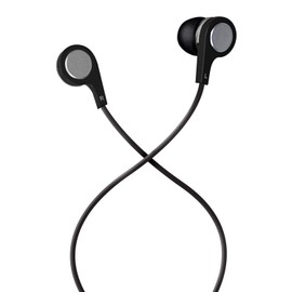 Maxell 199621 Soft Silicone Rubber Ear Tip Comfortable Extended Listening Copper Coil for Heavy Bass In-Ear Bud With Microphone, Black